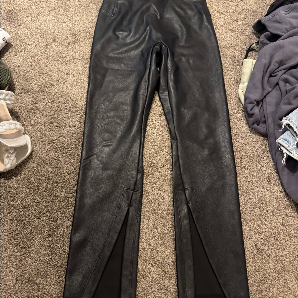 Spanx Perfect Leather Split Hem Pant - image 4